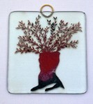 Fused glass olive tree with hanging loop