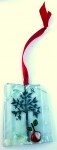 Fused glass fruit tree plus red apple (frosted) decoration
