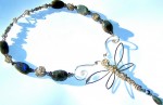 Necklace , Sterling Silver Wire workand Labradorite stones